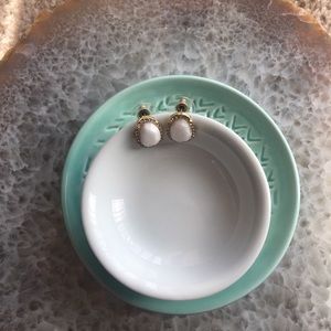 White stone earrings from Express